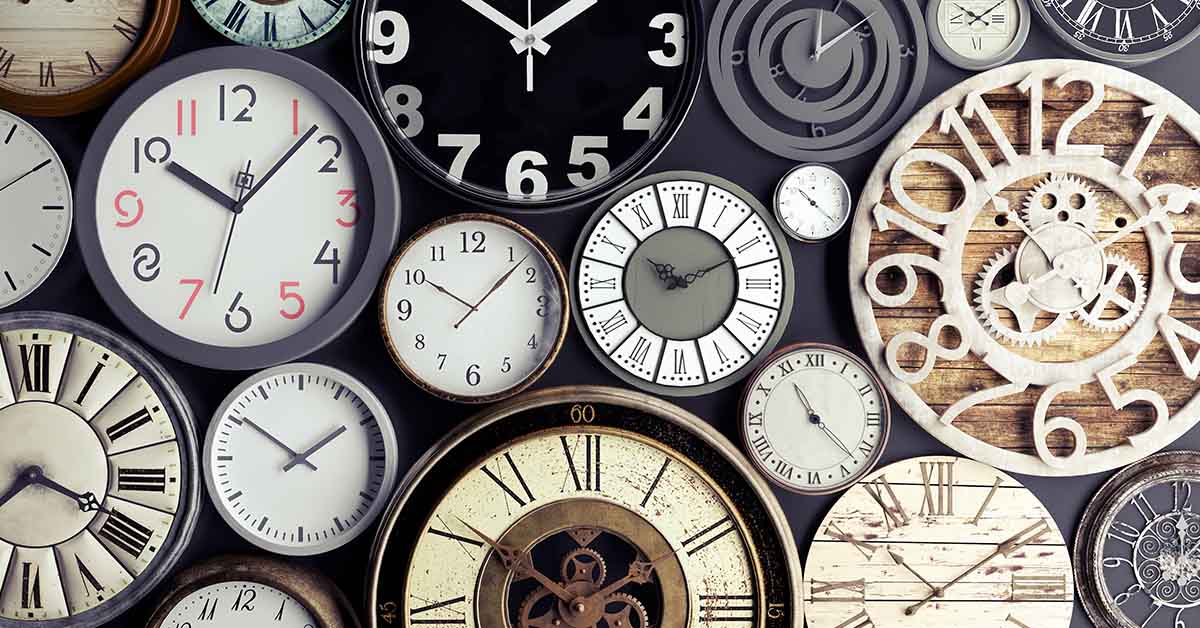 collection of clocks
