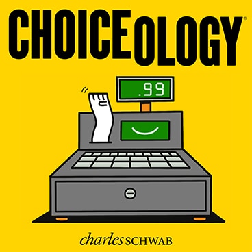 Choiceology logo above illustration of cash register displaying a "99"